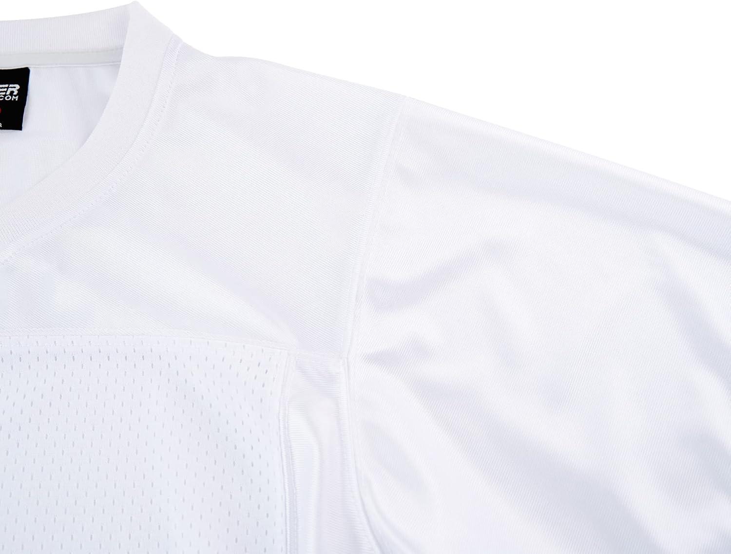 image:imageEALER Blank Football Jersey Mesh Athletic Football Shirt Practice Sports UniformWhite