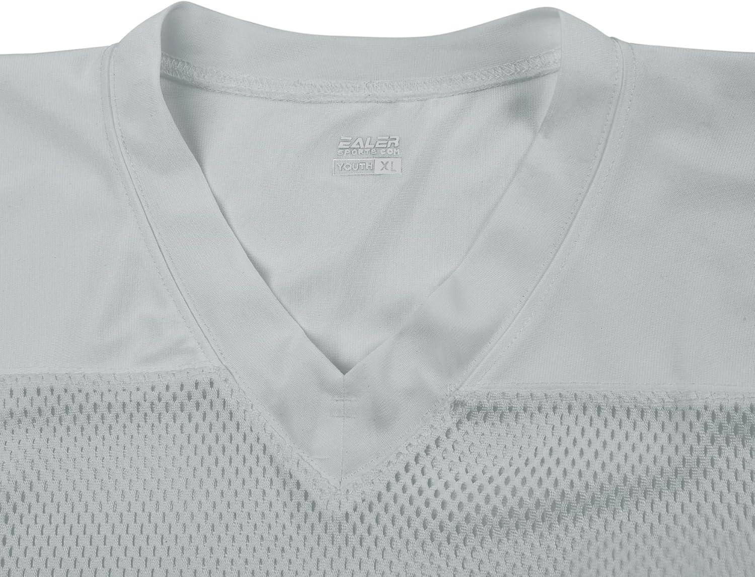 image:imageEALER Boys Youth Stretch Football Practice Jersey Blank Football Jersey Mesh Athletic Football Shirt Practice UniformGray