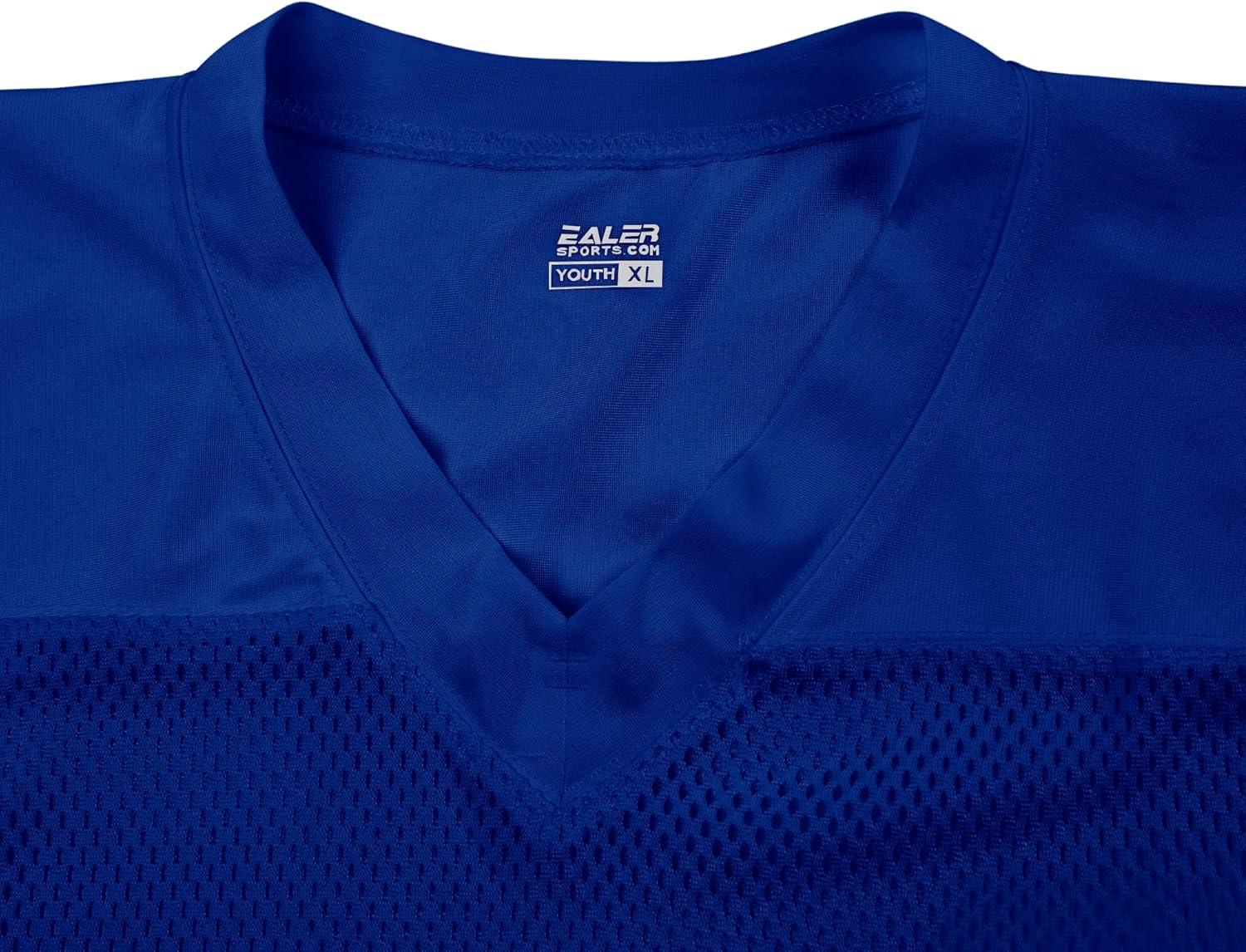 image:imageEALER Boys Youth Stretch Football Practice Jersey Blank Football Jersey Mesh Athletic Football Shirt Practice UniformRoyal Blue