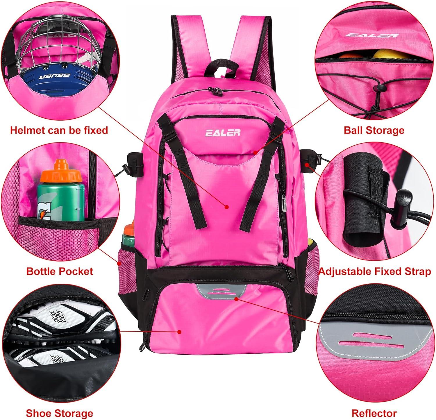 image:imageEALER ELB100 Lacrosse Bag Turf Lacrosse Backpack BagPink