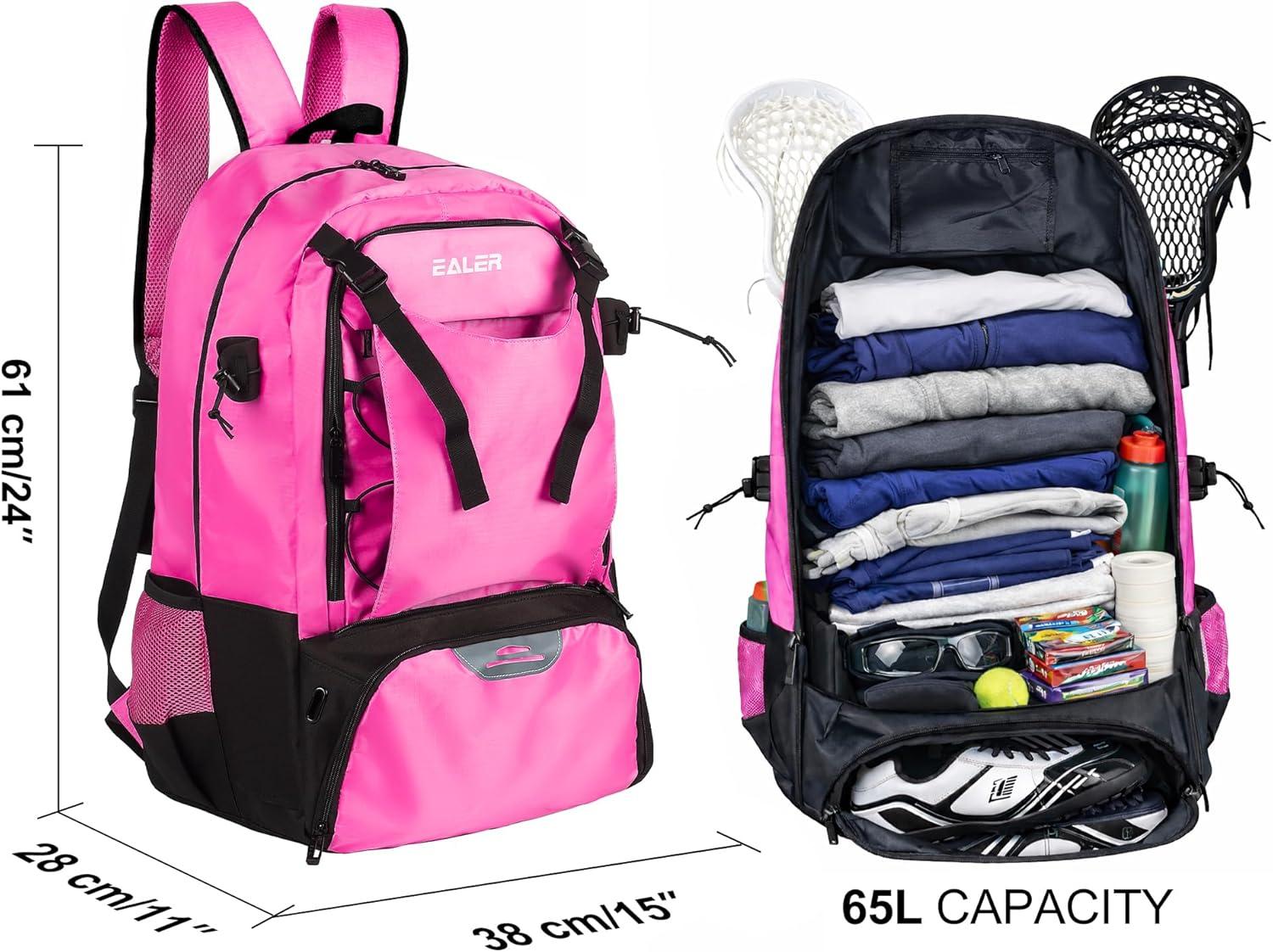 image:imageEALER ELB100 Lacrosse Bag Turf Lacrosse Backpack BagPink