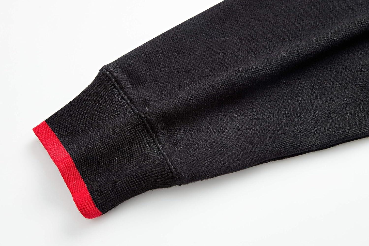 image:imageEALER ESH001 Series Mens Power Blend Fleece Hoodie Long Sleeve Hooded Sweatshirt with Kanga PocketsBlack