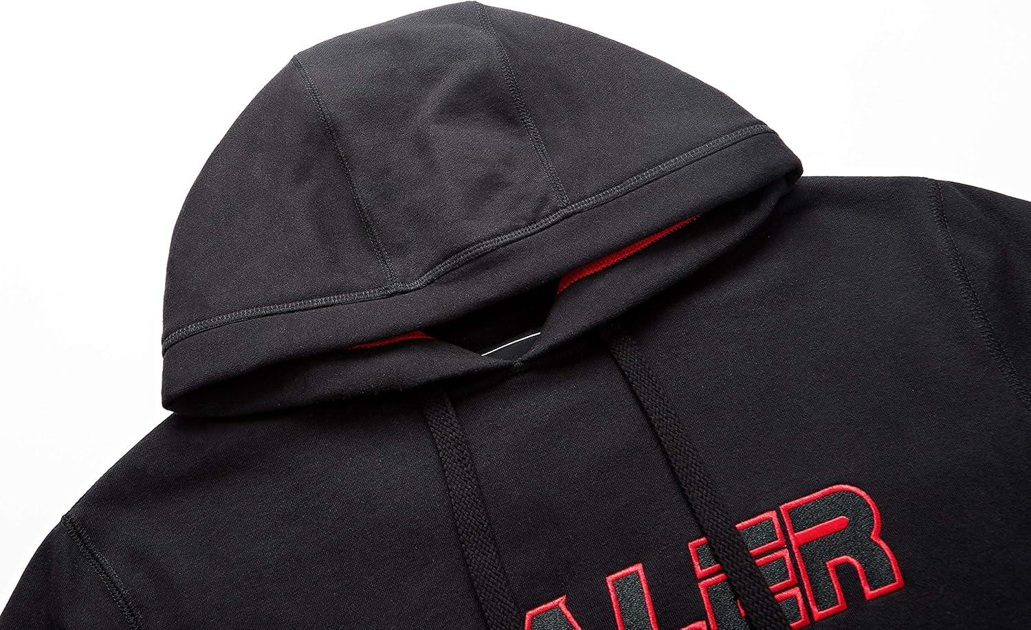 image:imageEALER ESH001 Series Mens Power Blend Fleece Hoodie Long Sleeve Hooded Sweatshirt with Kanga PocketsBlack