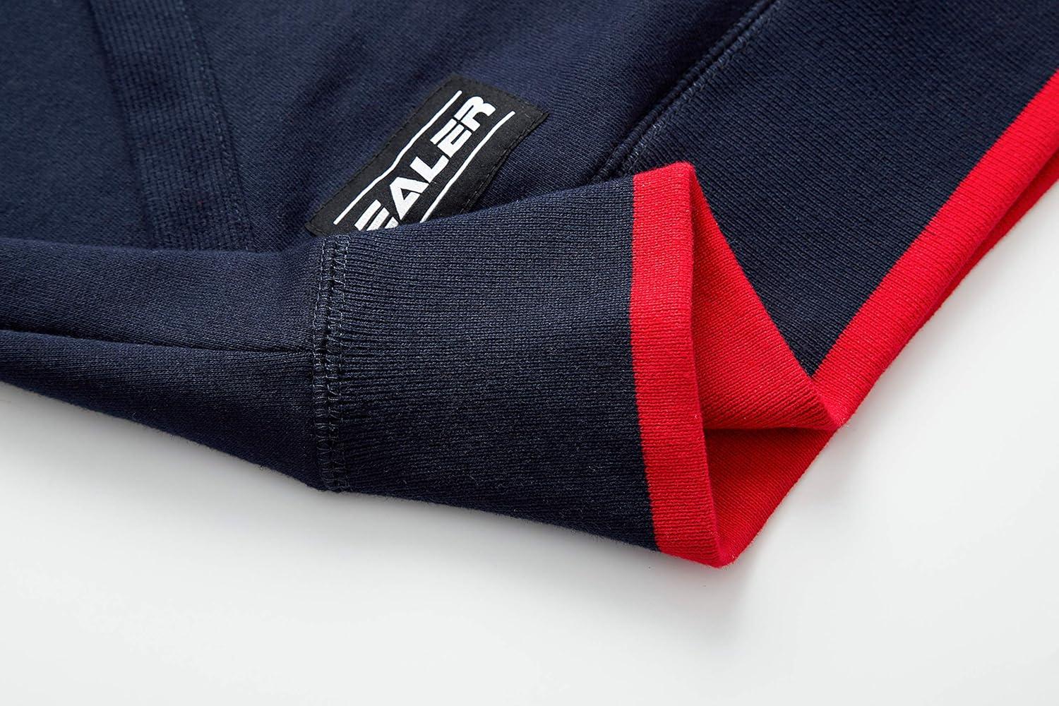 image:imageEALER ESH001 Series Mens Power Blend Fleece Hoodie Long Sleeve Hooded Sweatshirt with Kanga PocketsNavy