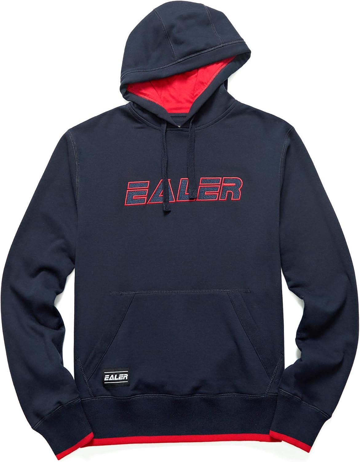 image:imageEALER ESH001 Series Mens Power Blend Fleece Hoodie Long Sleeve Hooded Sweatshirt with Kanga PocketsNavy