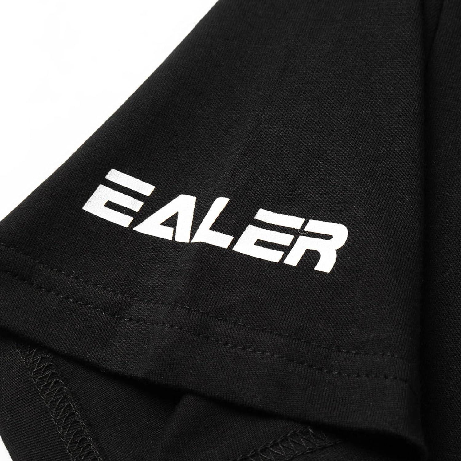 image:imageEALER EST200 Series Mens Classic Hockey Logo Short Sleeve Tee Shirt amp 100 Cotton Crew Neck Adult TopsTShirtsBlackschool