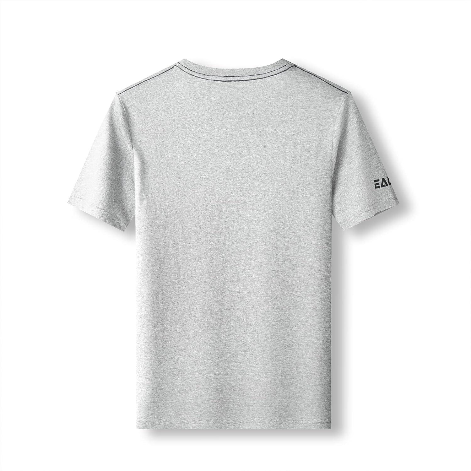 image:imageEALER EST200 Series Mens Classic Hockey Logo Short Sleeve Tee Shirt amp 100 Cotton Crew Neck Adult TopsTShirtsGrey