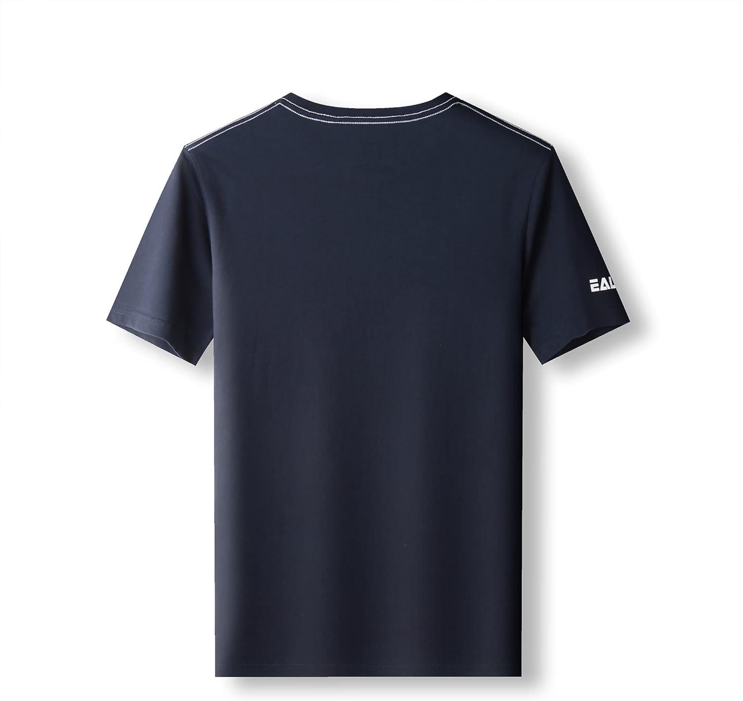 image:imageEALER EST200 Series Mens Classic Hockey Logo Short Sleeve Tee Shirt amp 100 Cotton Crew Neck Adult TopsTShirtsNavy