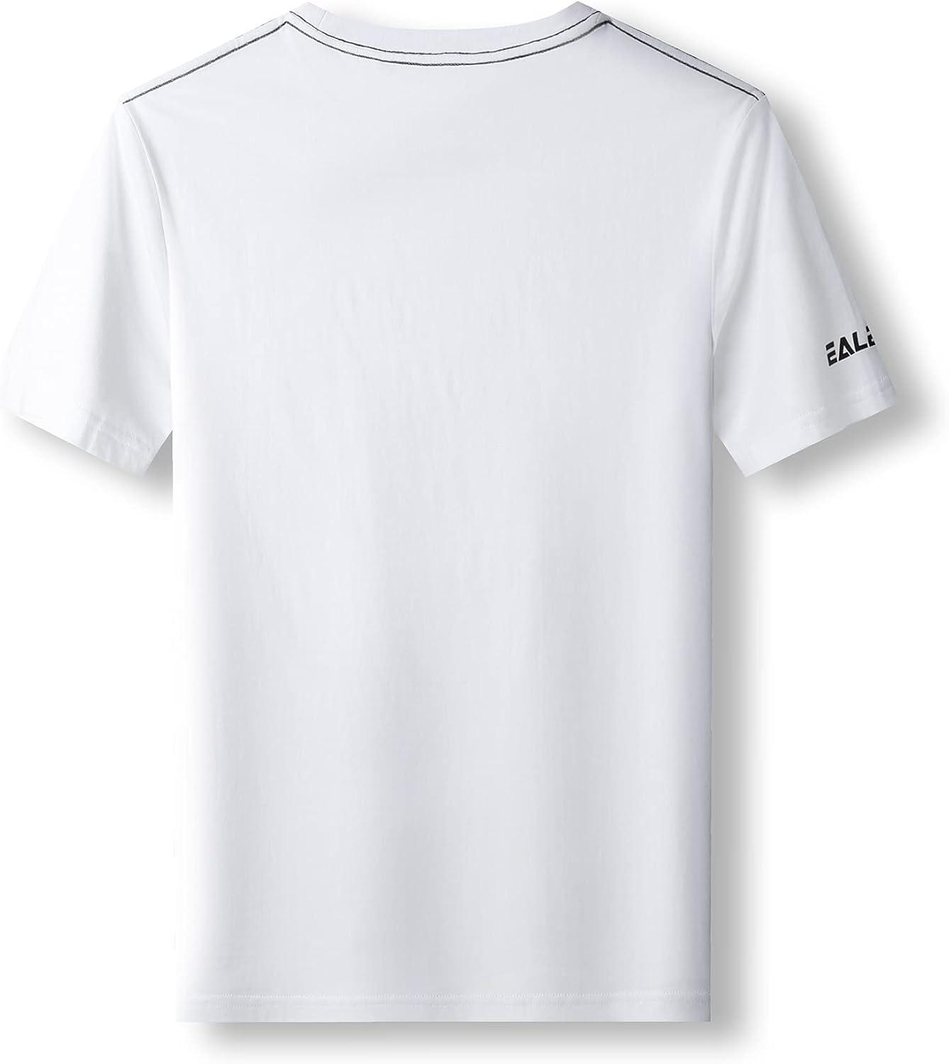 image:imageEALER EST200 Series Mens Classic Hockey Logo Short Sleeve Tee Shirt amp 100 Cotton Crew Neck Adult TopsTShirtsWhite