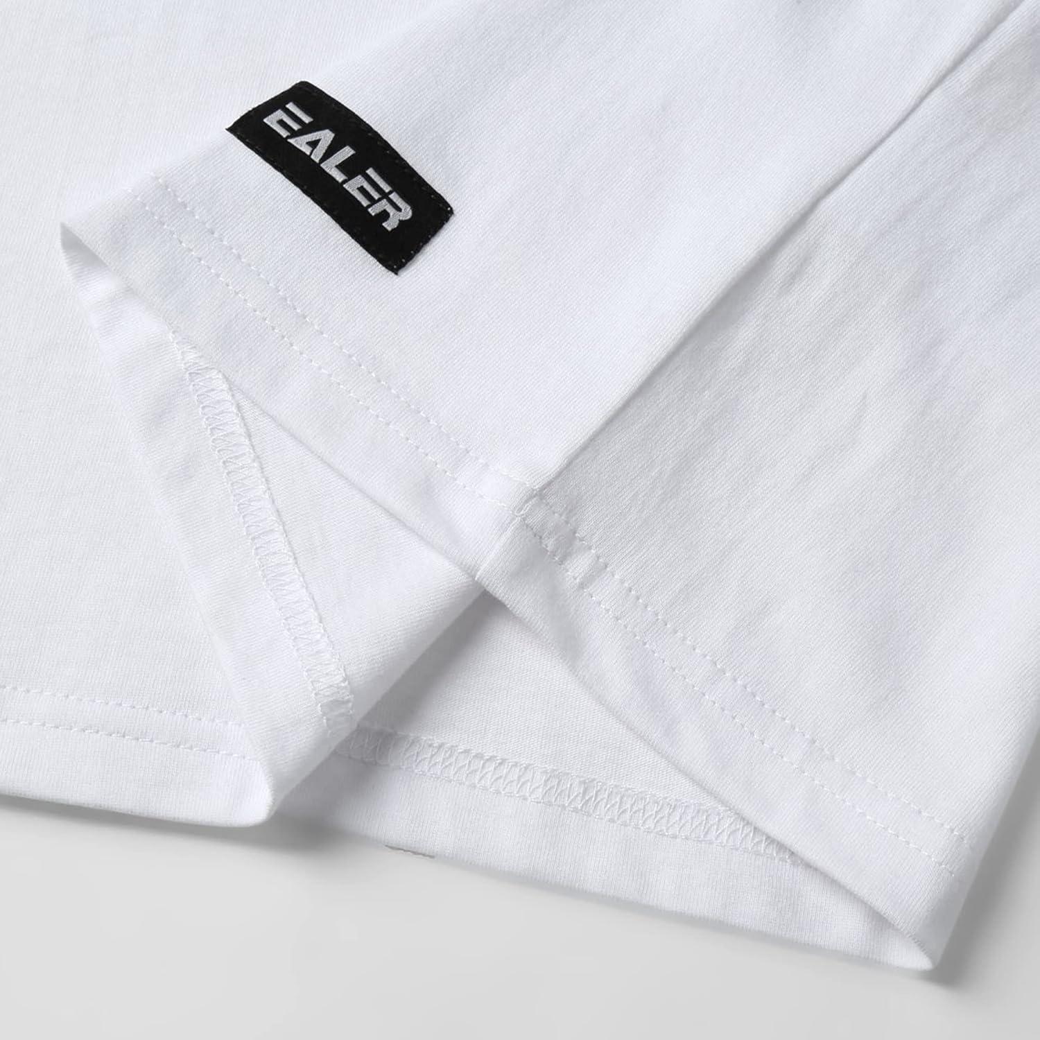 image:imageEALER EST200 Series Mens Classic Hockey Logo Short Sleeve Tee Shirt amp 100 Cotton Crew Neck Adult TopsTShirtsWhite