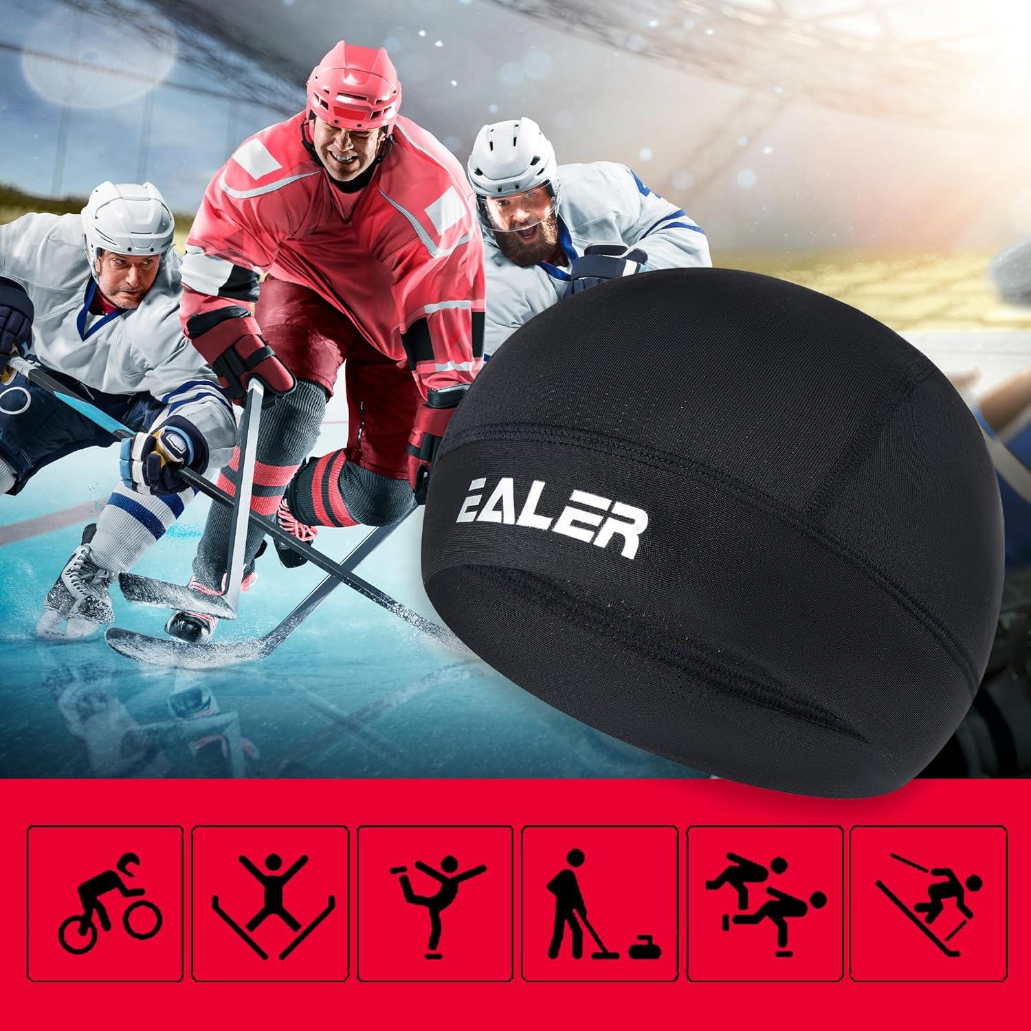 image:imageEALER HAC100 Skull Cap Helmet Liner Cooling Mesh Hockey Skull CapChild2pack