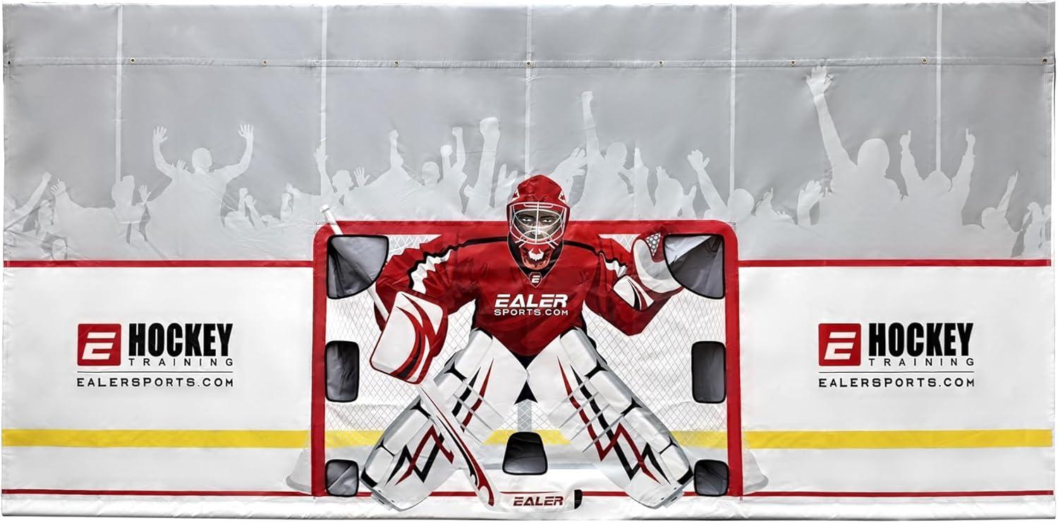 image:imageEALER Hockey Shooting Tarp 7x10 FT amp 78x16 FT in 1 Heavy Duty Goalie Target for Ice amp Street Practice TearProof Builtin Shooter Tutor Net Replacement for Garage Wall Protection78 x 16 in 1