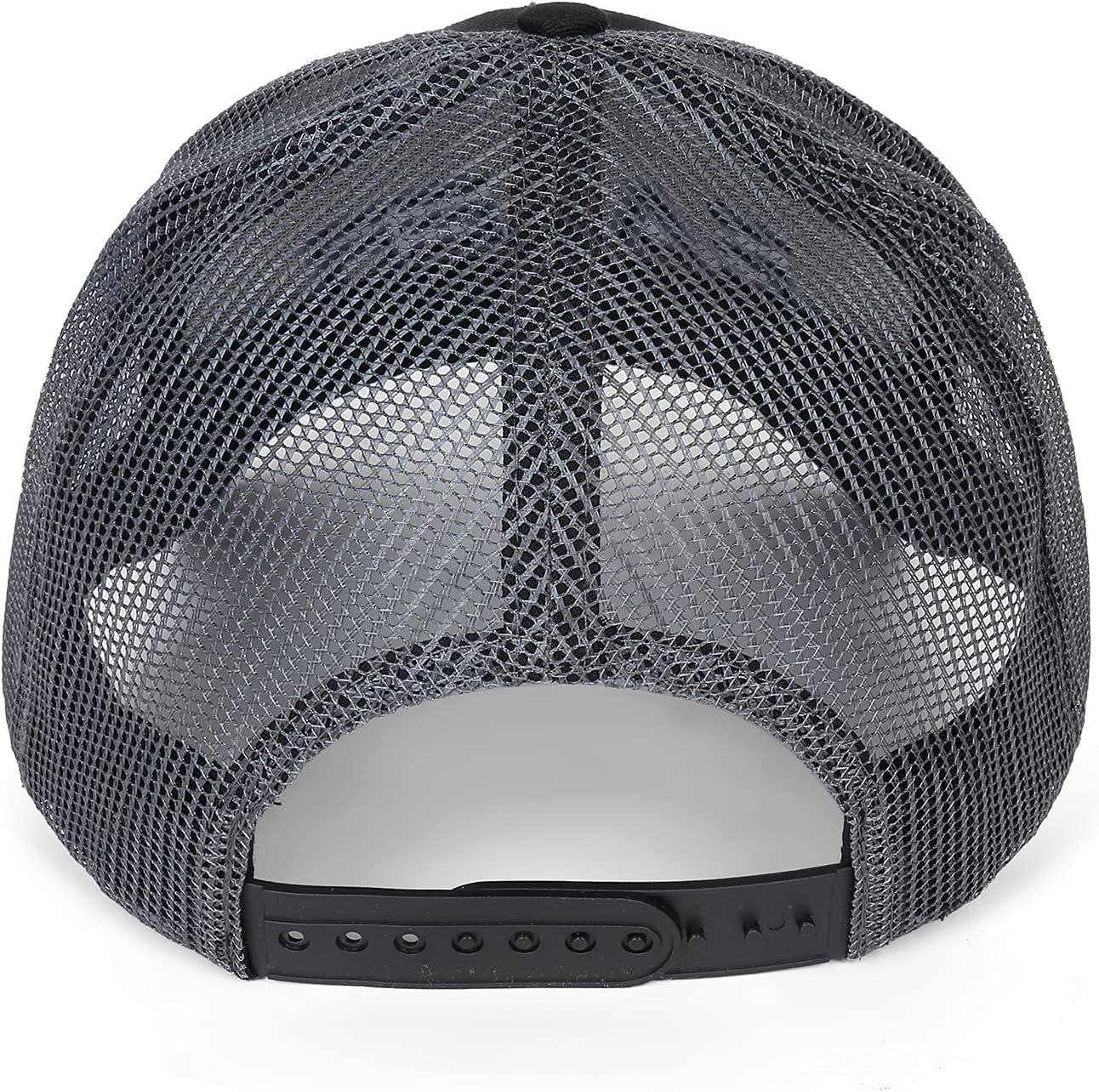 image:imageEALER Mens Rugged Adjustable Trucker Hat Professional Snapback Athletic Mesh Baseball CapEsc001black