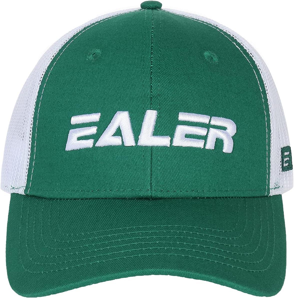 image:imageEALER Mens Rugged Adjustable Trucker Hat Professional Snapback Athletic Mesh Baseball CapEsc007green