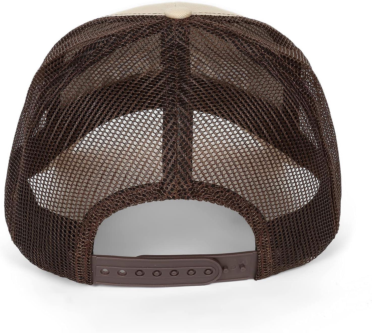 image:imageEALER Mens Rugged Adjustable Trucker Hat Professional Snapback Athletic Mesh Baseball CapEsc016beige