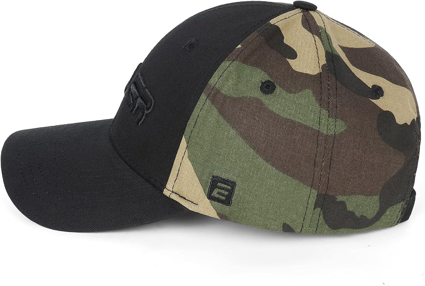 image:imageEALER Mens Rugged Adjustable Trucker Hat Professional Snapback Athletic Mesh Baseball CapEsc508camoblack