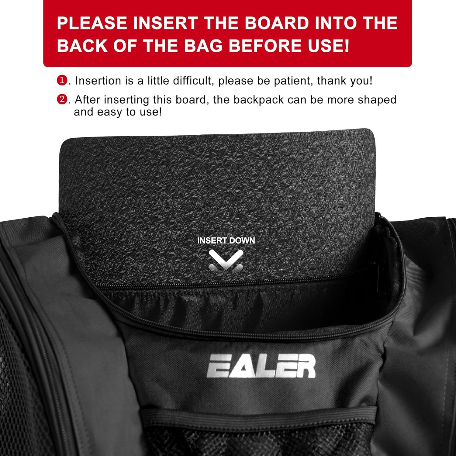 image:imageEALER SBH202 Ice Skate Bag Ice Skating Backpack Roller Skates Ski Boot Bag Ice amp Inline Skate Bag Large Capacity Waterproof Protective GearBlack