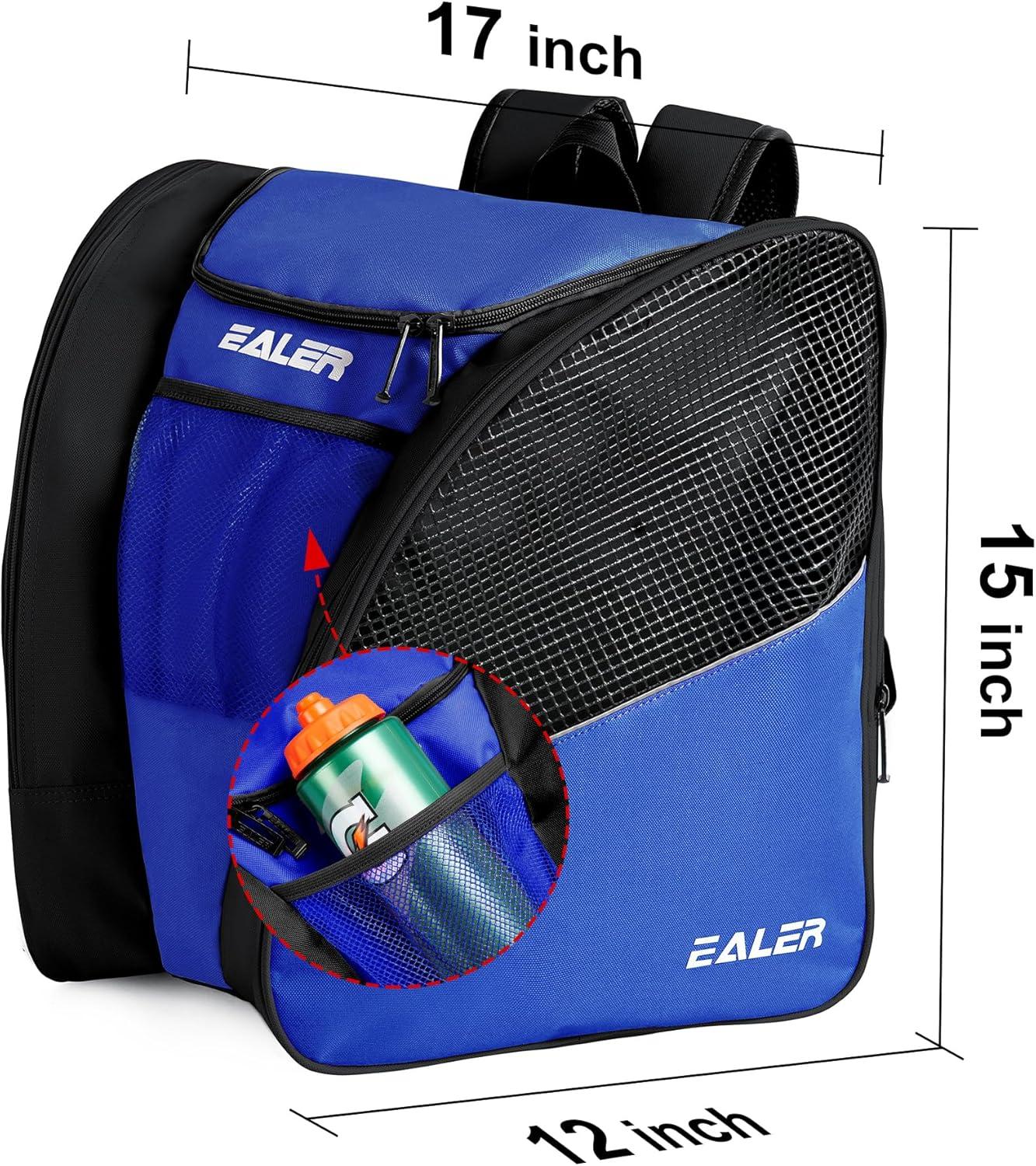 image:imageEALER SBH202 Ice Skate Bag Ice Skating Backpack Roller Skates Ski Boot Bag Ice amp Inline Skate Bag Large Capacity Waterproof Protective GearBlue