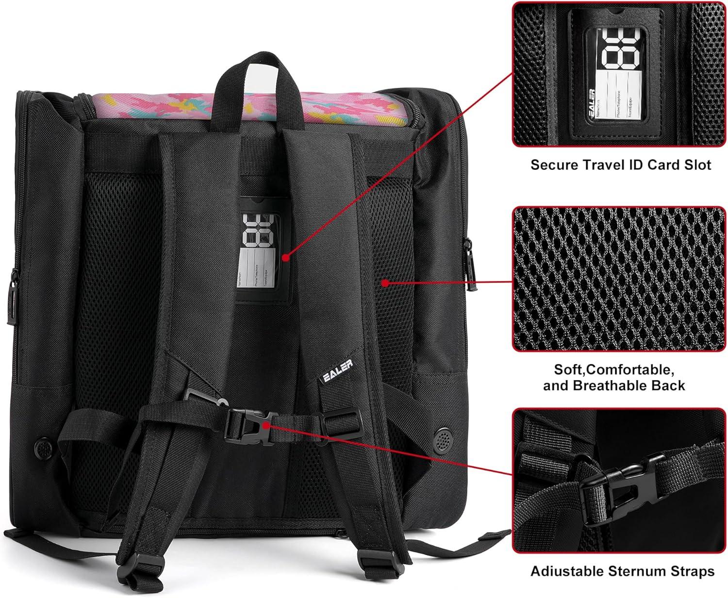 image:imageEALER SBH202 Ice Skate Bag Ice Skating Backpack Roller Skates Ski Boot Bag Ice amp Inline Skate Bag Large Capacity Waterproof Protective GearCamouflage
