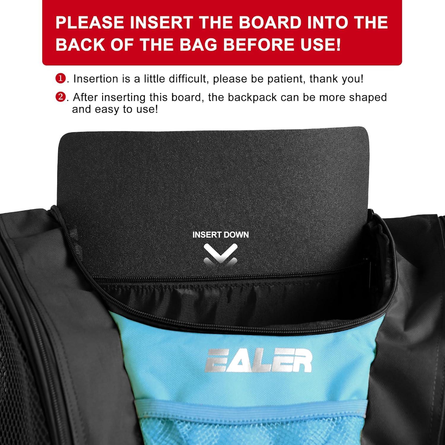 image:imageEALER SBH202 Ice Skate Bag Ice Skating Backpack Roller Skates Ski Boot Bag Ice amp Inline Skate Bag Large Capacity Waterproof Protective GearLake Blue