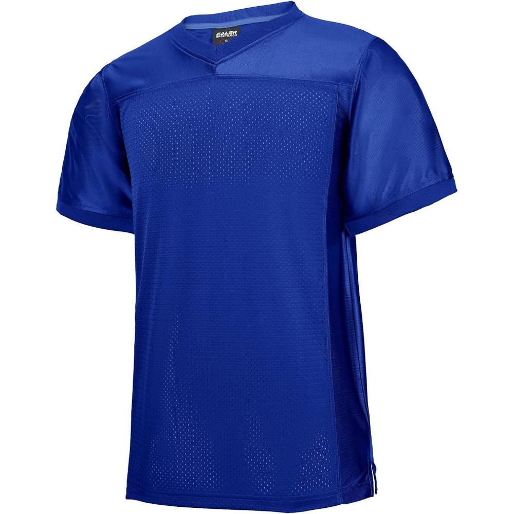 image:imageEALER Blank Football Jersey Mesh Athletic Football Shirt Practice Sports UniformBlue