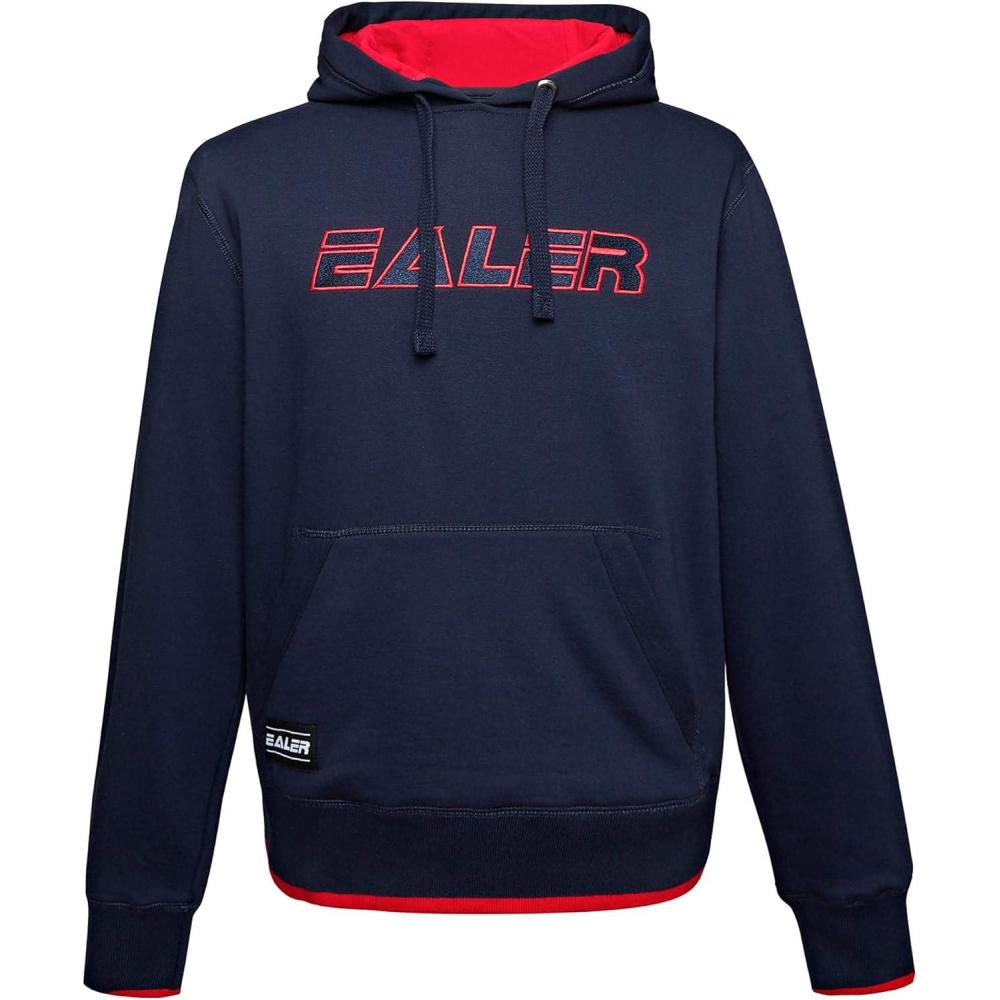 image:imageEALER ESH001 Series Mens Power Blend Fleece Hoodie Long Sleeve Hooded Sweatshirt with Kanga PocketsNavy