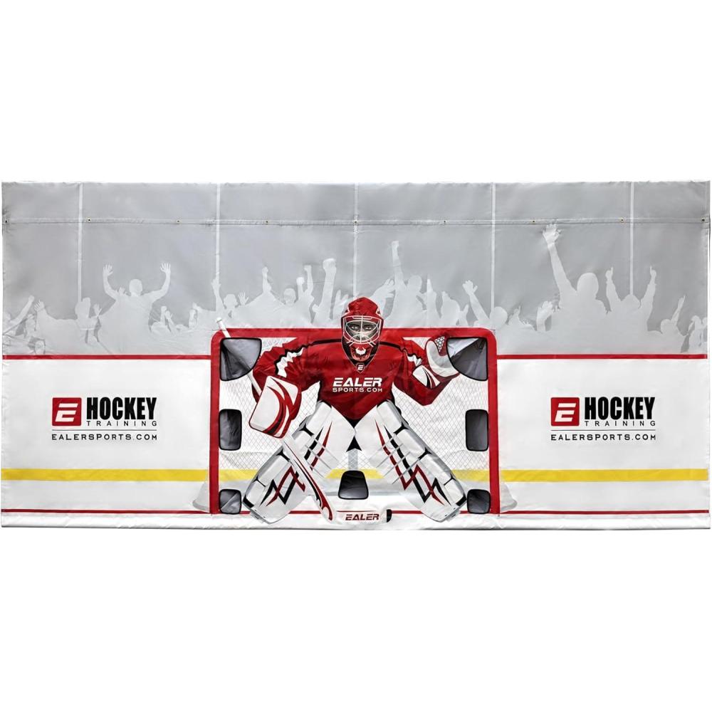 image:imageEALER Hockey Shooting Tarp 7x10 FT amp 78x16 FT in 1 Heavy Duty Goalie Target for Ice amp Street Practice TearProof Builtin Shooter Tutor Net Replacement for Garage Wall Protection78 x 16 in 1