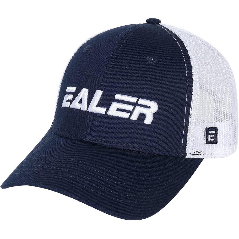 image:imageEALER Mens Rugged Adjustable Trucker Hat Professional Snapback Athletic Mesh Baseball CapEsc010navy