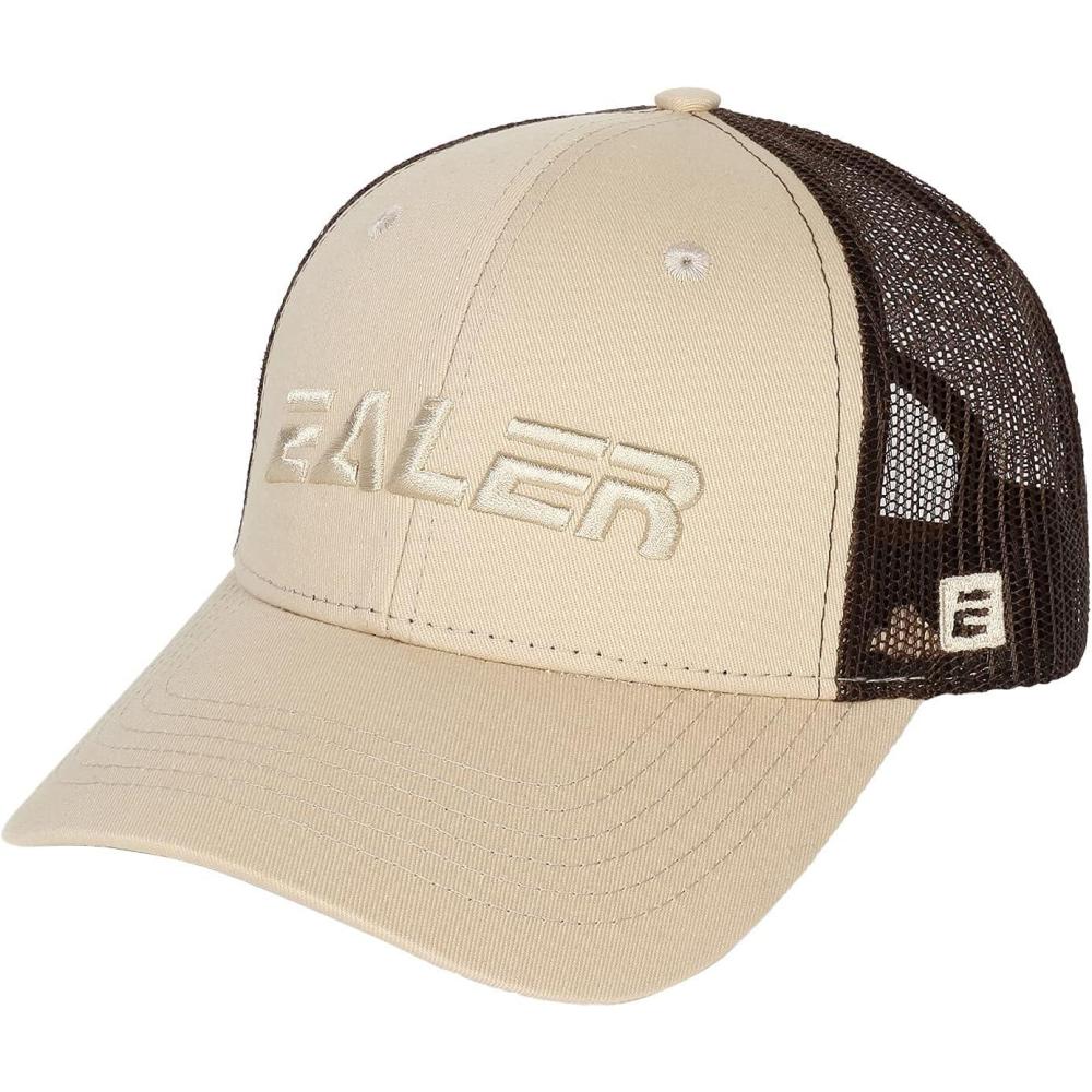image:imageEALER Mens Rugged Adjustable Trucker Hat Professional Snapback Athletic Mesh Baseball CapEsc016beige