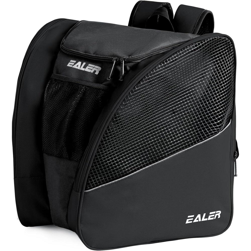 image:imageEALER SBH202 Ice Skate Bag Ice Skating Backpack Roller Skates Ski Boot Bag Ice amp Inline Skate Bag Large Capacity Waterproof Protective GearBlack