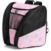 image:imageEALER SBH202 Ice Skate Bag Ice Skating Backpack Roller Skates Ski Boot Bag Ice amp Inline Skate Bag  Large Capacity Waterproof Protective GearPink