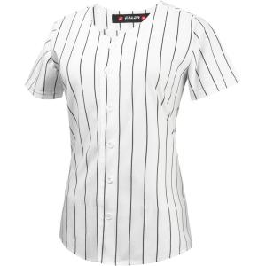 EALER BJW80 Series Women’s Baseball Jersey Softball Jersey Button Down Shirts(Swhite)