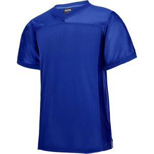 EALER Blank Football Jersey Mesh Athletic Football Shirt Practice Sports Uniform(Blue)