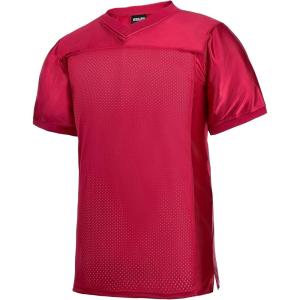 EALER Blank Football Jersey Mesh Athletic Football Shirt Practice Sports Uniform(Red)