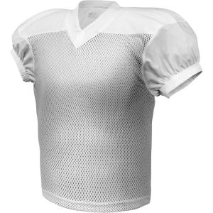 EALER Boys’ Youth Stretch Football Practice Jersey, Blank Football Jersey, Mesh Athletic Football Shirt, Practice Uniform(White)