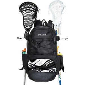 EALER ELB100 Lacrosse Bag, Turf Lacrosse Backpack Bag(Black)