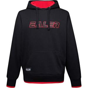 EALER ESH001 Series Men’s Power Blend Fleece Hoodie Long Sleeve Hooded Sweatshirt with Kanga Pockets(Black)