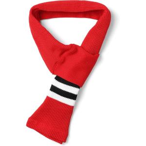 EALER HAS200 Series Men’s Winter Knit Striped Cold-proof/Warm Scarf Unique Design, Don’t Have to Worry About How to Wear(003#red)