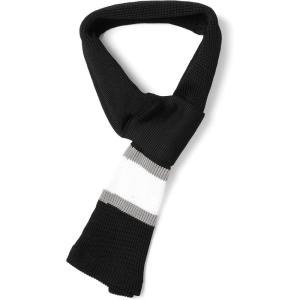 EALER HAS200 Series Men’s Winter Knit Striped Cold-proof/Warm Scarf Unique Design, Don’t Have to Worry About How to Wear(012#black)