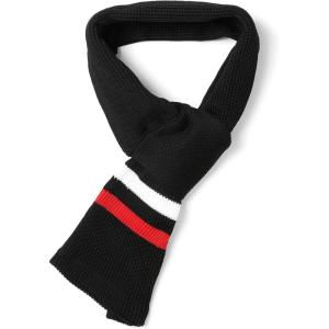 EALER HAS200 Series Men’s Winter Knit Striped Cold-proof/Warm Scarf Unique Design, Don’t Have to Worry About How to Wear(019#black)