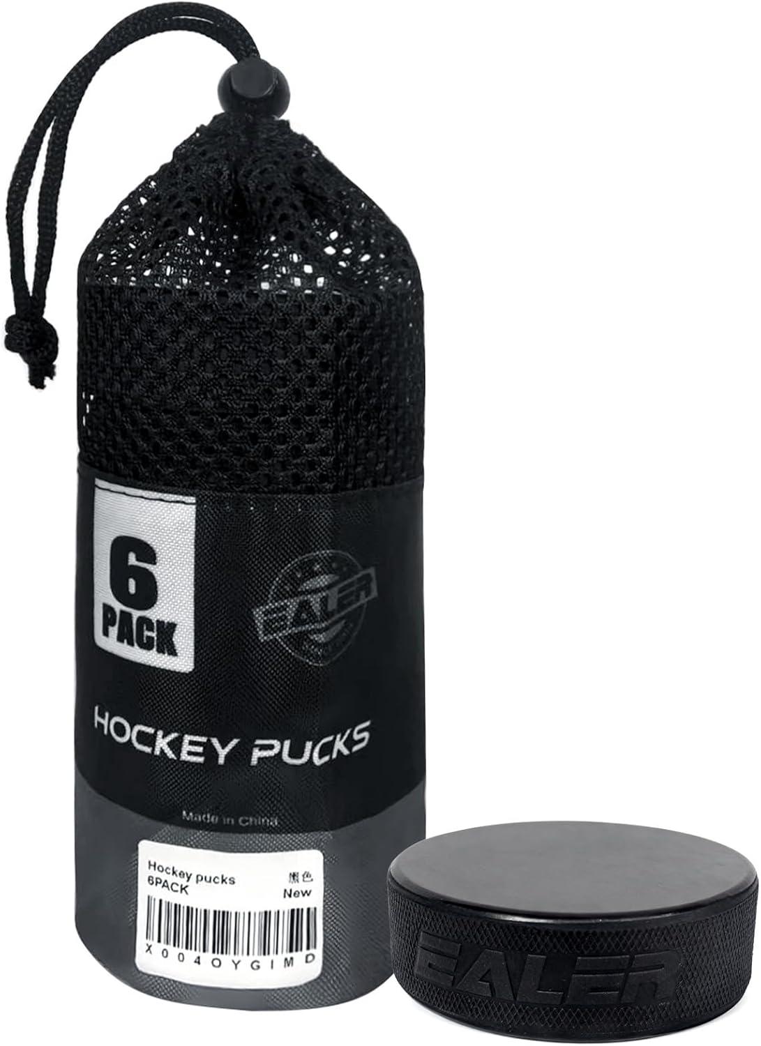 image:imageEALER Ice Hockey Pucks Official Regulation 3 Diameter 1 Thick Junior Lightweight Senior amp Heavyweight Training Pucks for Practice amp Classic PlayStandard 6oz