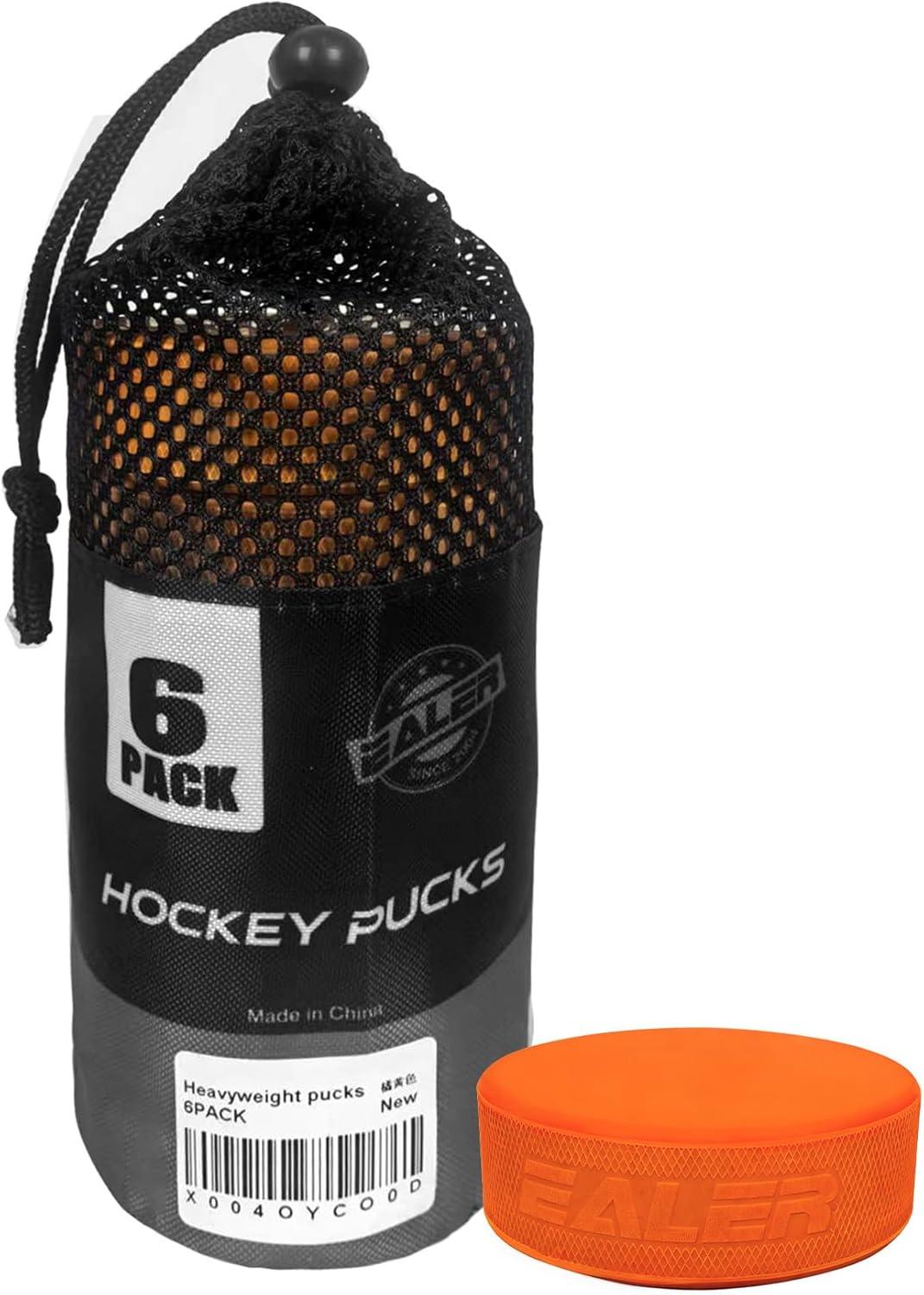 image:imageEALER Ice Hockey Pucks Official Regulation 3 Diameter 1 Thick Junior Lightweight Senior amp Heavyweight Training Pucks for Practice amp Classic PlayHeavyweight 10oz