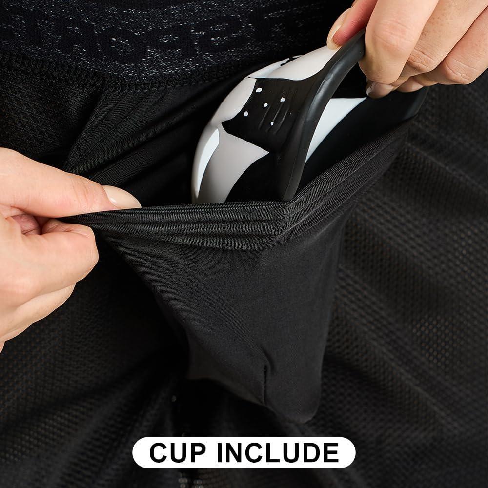 image:imageEALER HSM500 Mens Snug Hockey Shorts Supporter Core Mesh Jock Hockey Shorts Jock Pants with BioFlex Cup IncludedMens